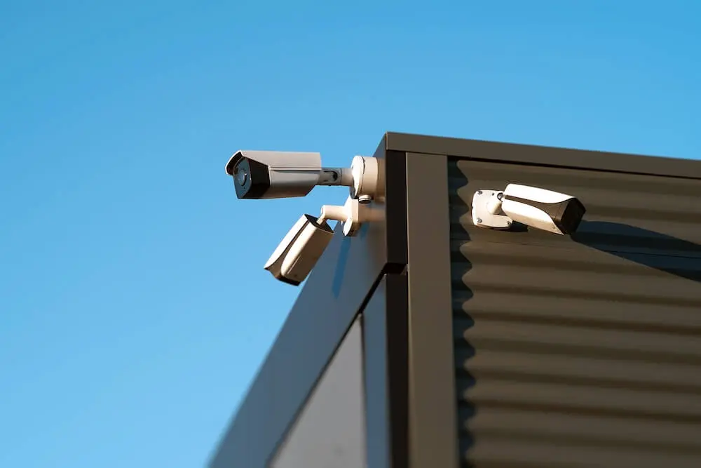 security camera outside of a store